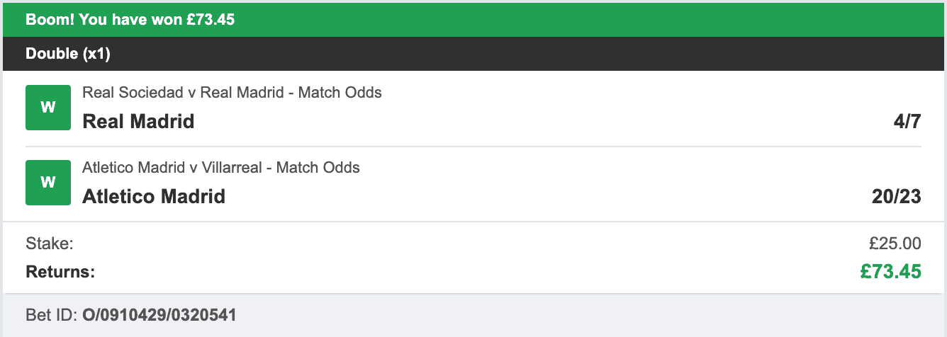 La Liga Selector - Winner Double - 2025-09-14