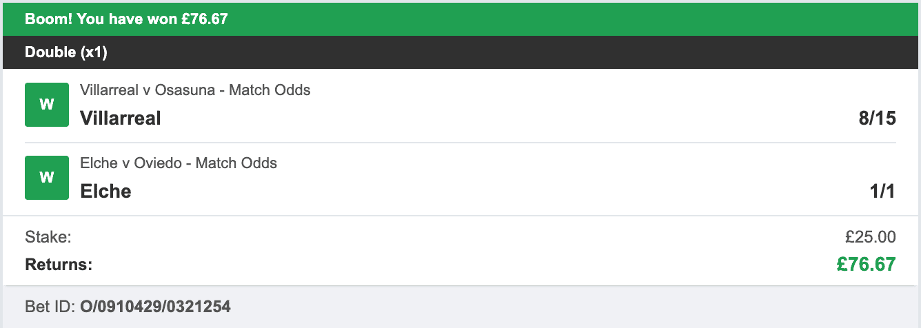 La Liga Selector - Winner Double - 2025-09-21